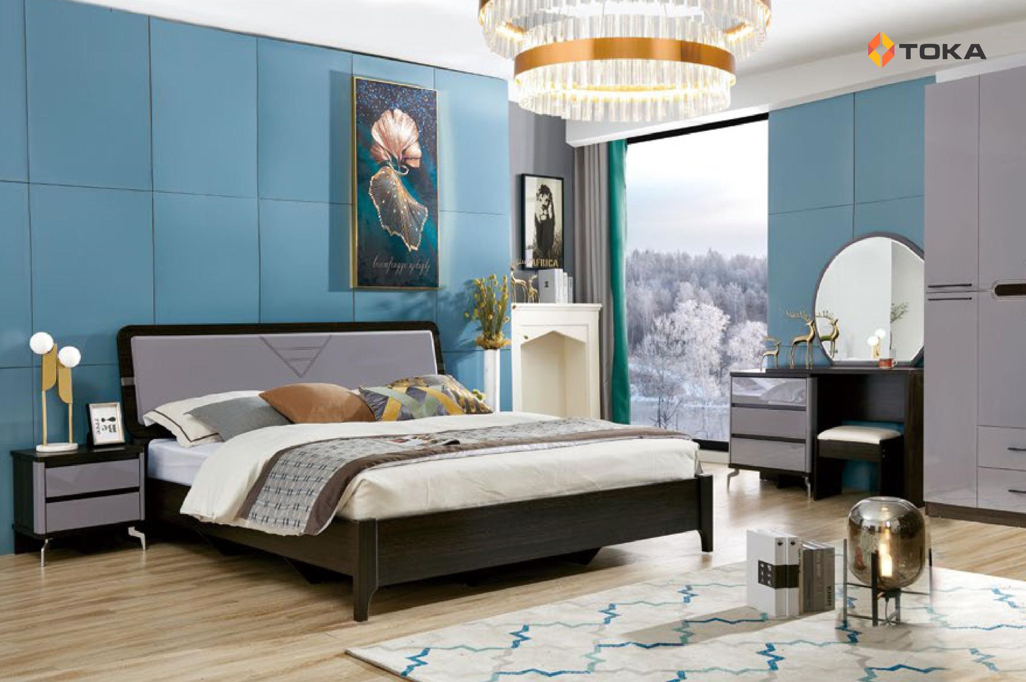 Giường ngủ nhập khẩu 806C1.8