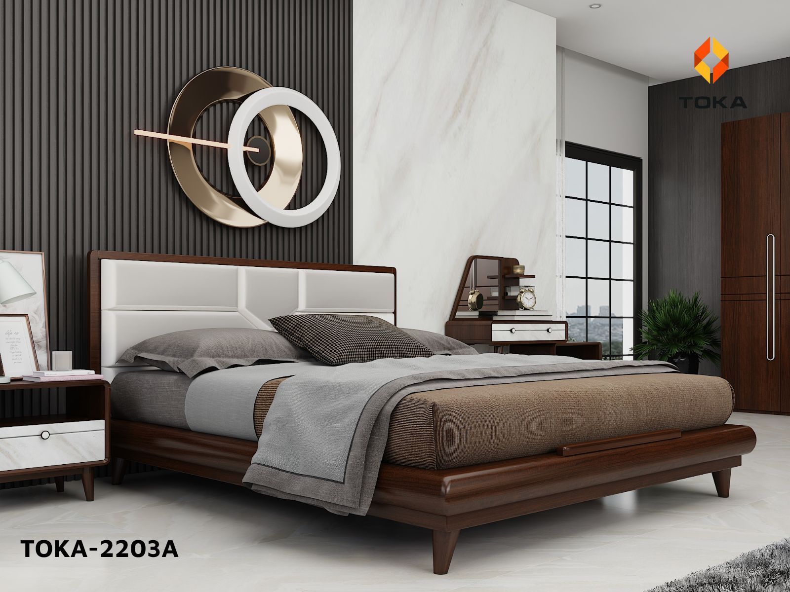 Bộ giường ngủ cao cấp TOKA-2203A
