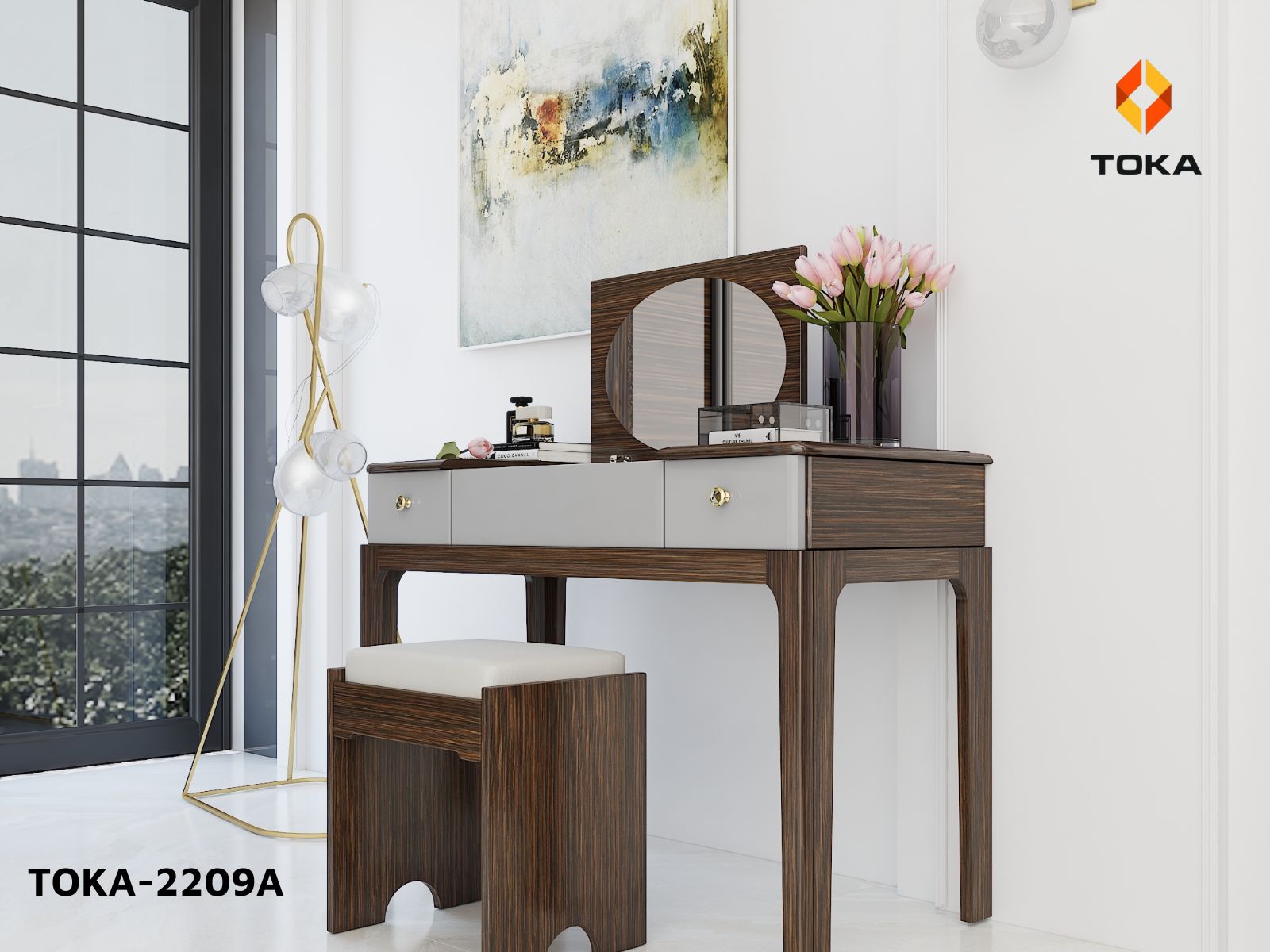 Bộ giường ngủ cao cấp TOKA-2209A