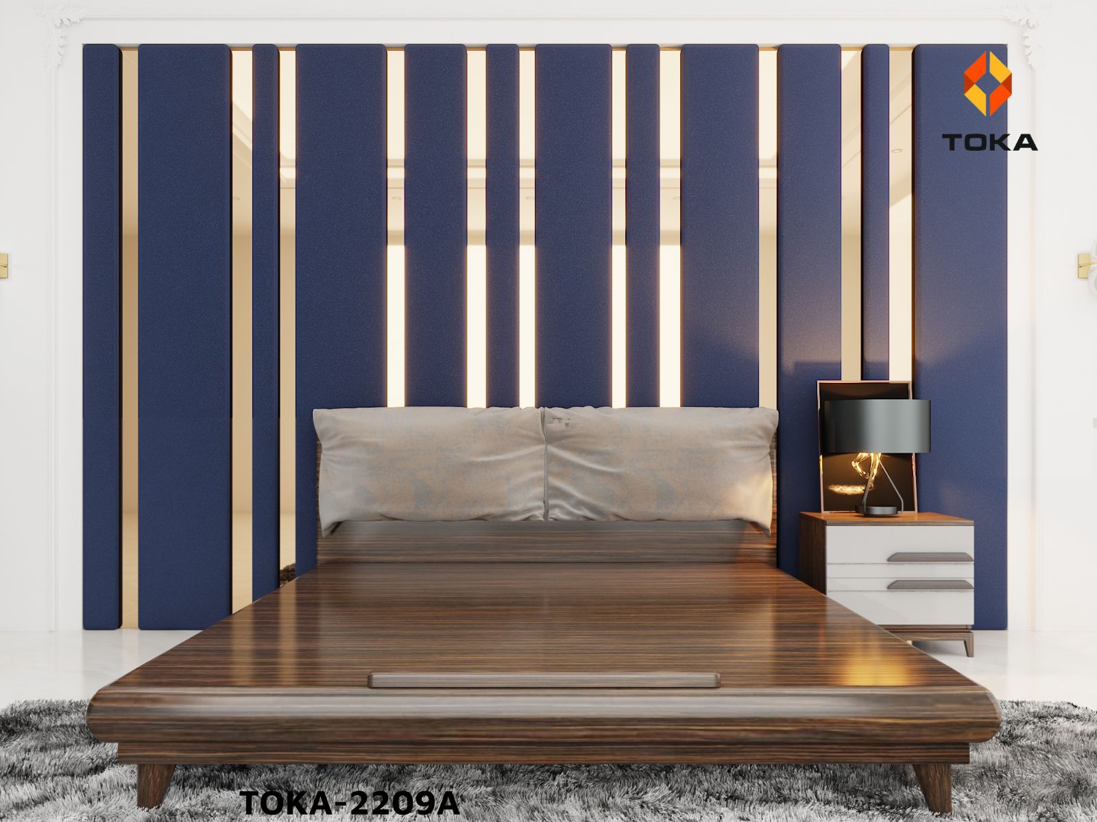 Bộ giường ngủ cao cấp TOKA-2209A