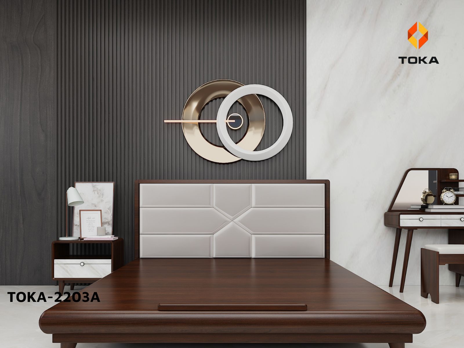 Bộ giường ngủ cao cấp TOKA-2203A