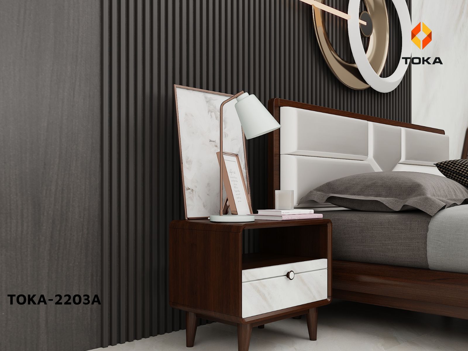 Bộ giường ngủ cao cấp TOKA-2203A