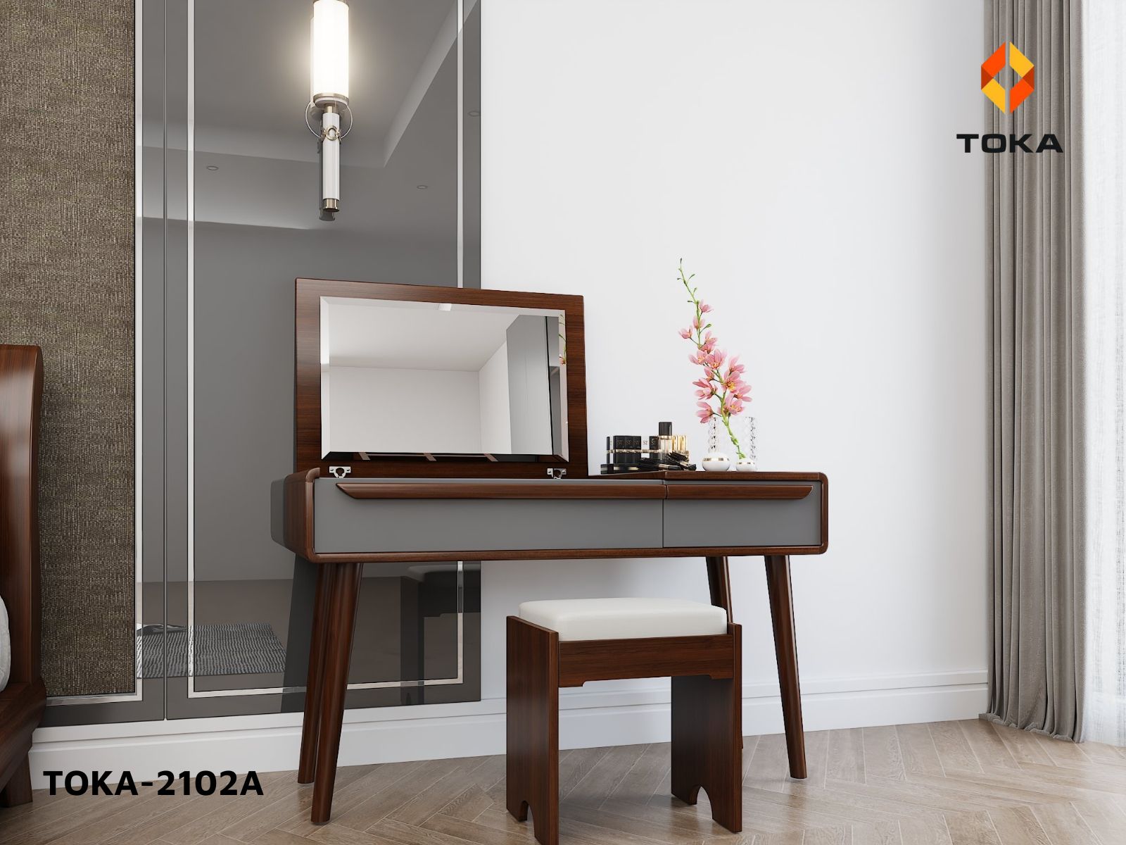 Bộ giường ngủ cao cấp TOKA-2102A