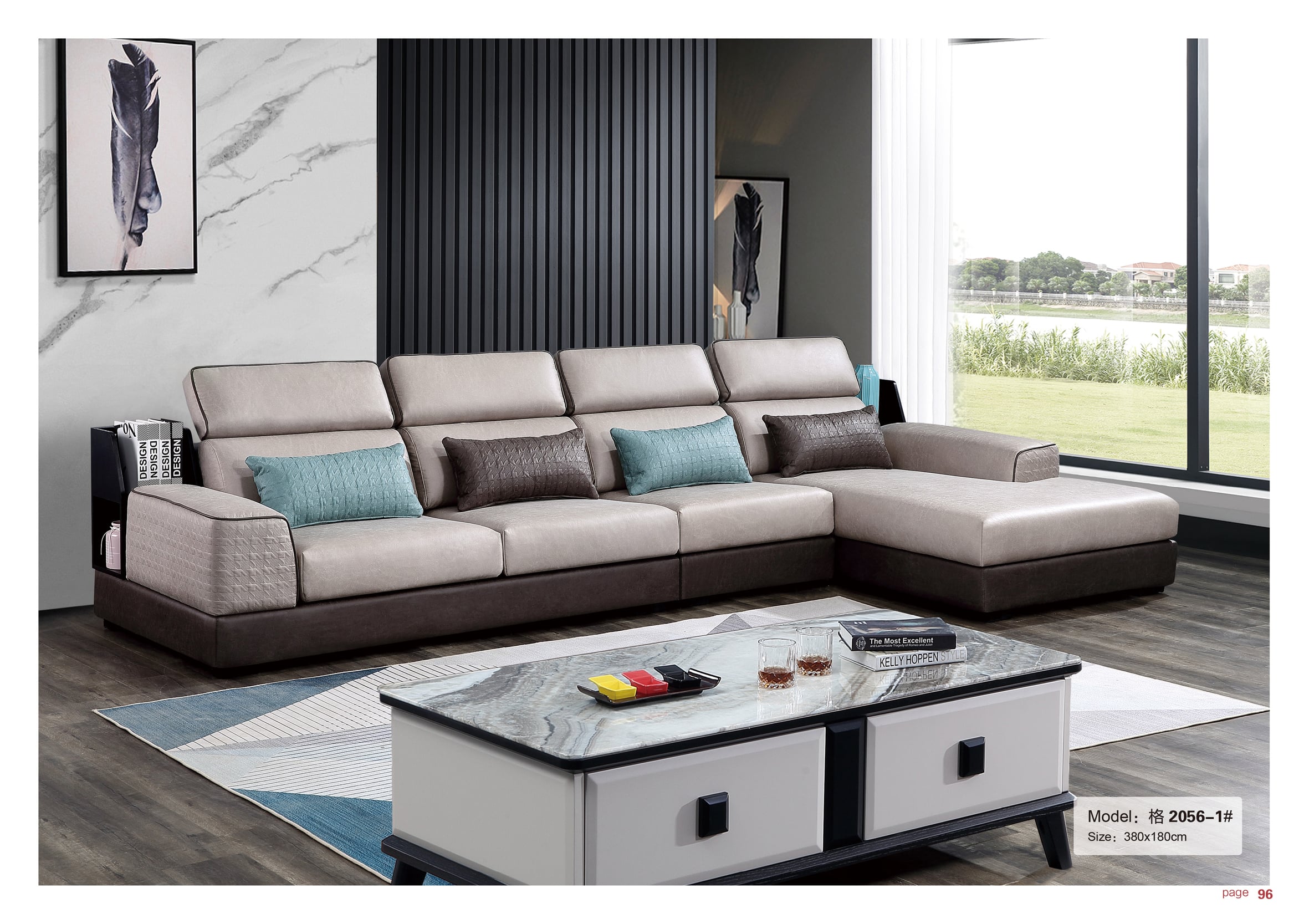 Sofa nỉ cao cấp 2056-1#
