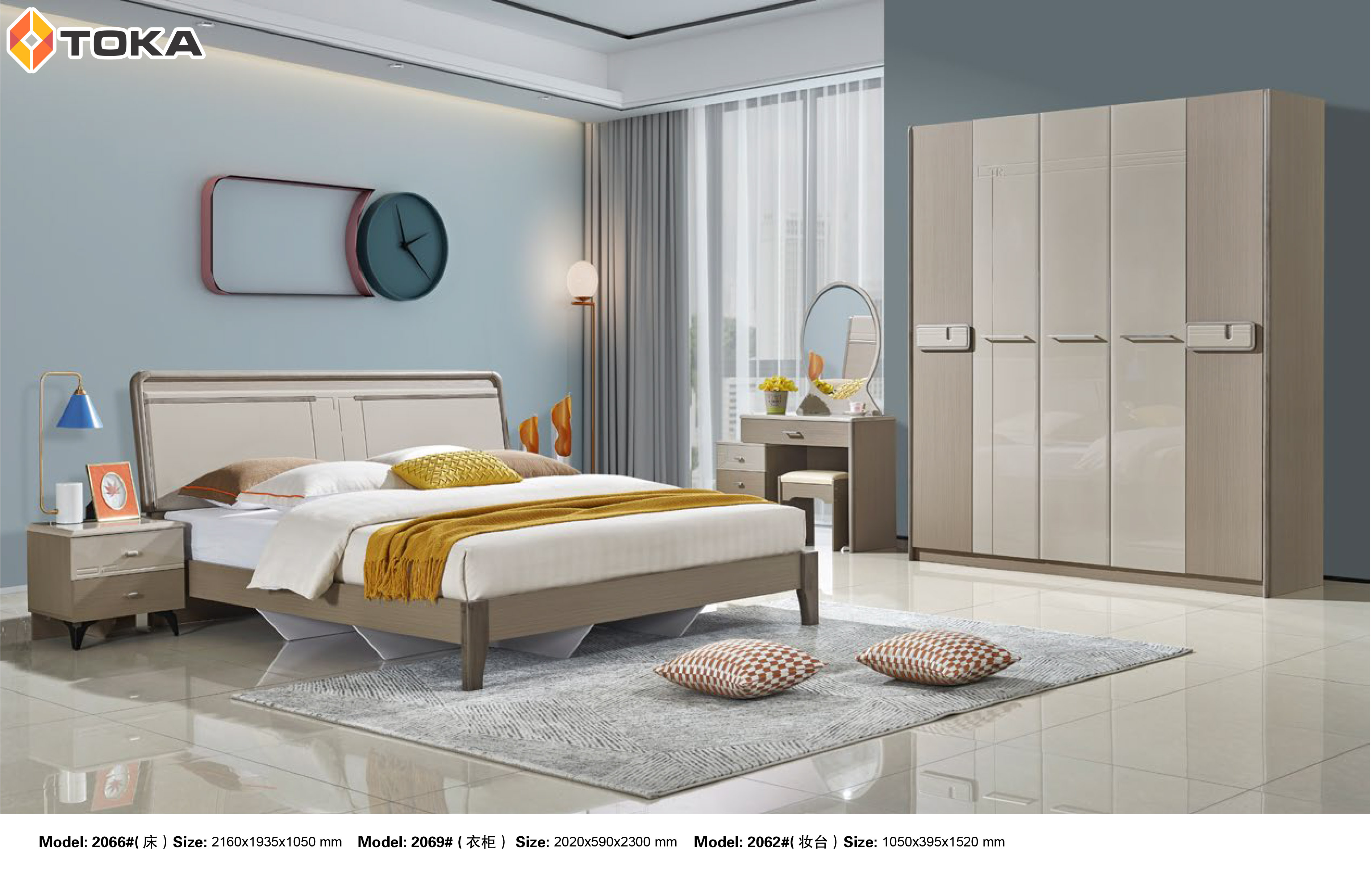 TỦ ÁO 6 CÁNH 2066YG