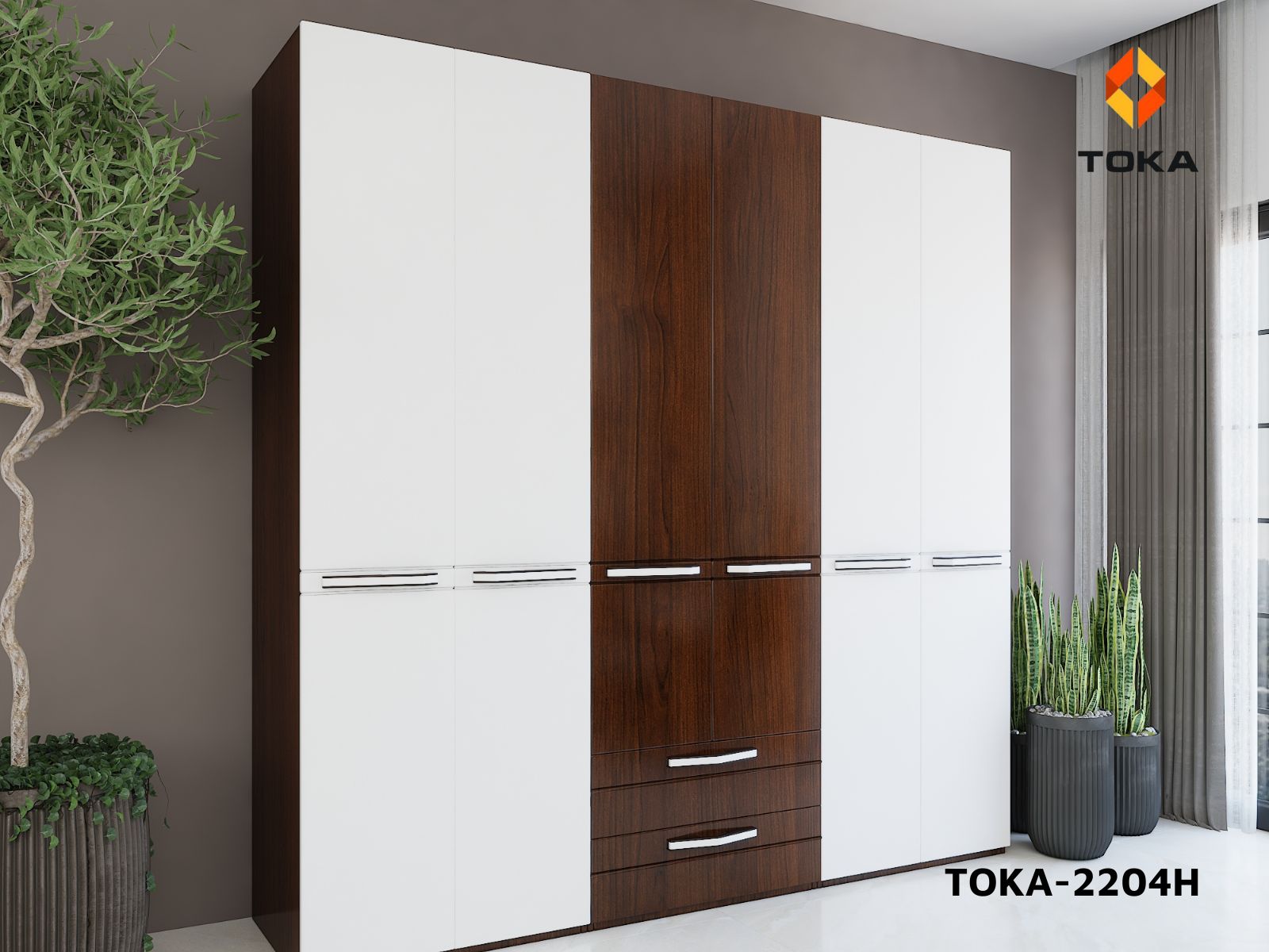 Bộ giường ngủ cao cấp TOKA-2204H