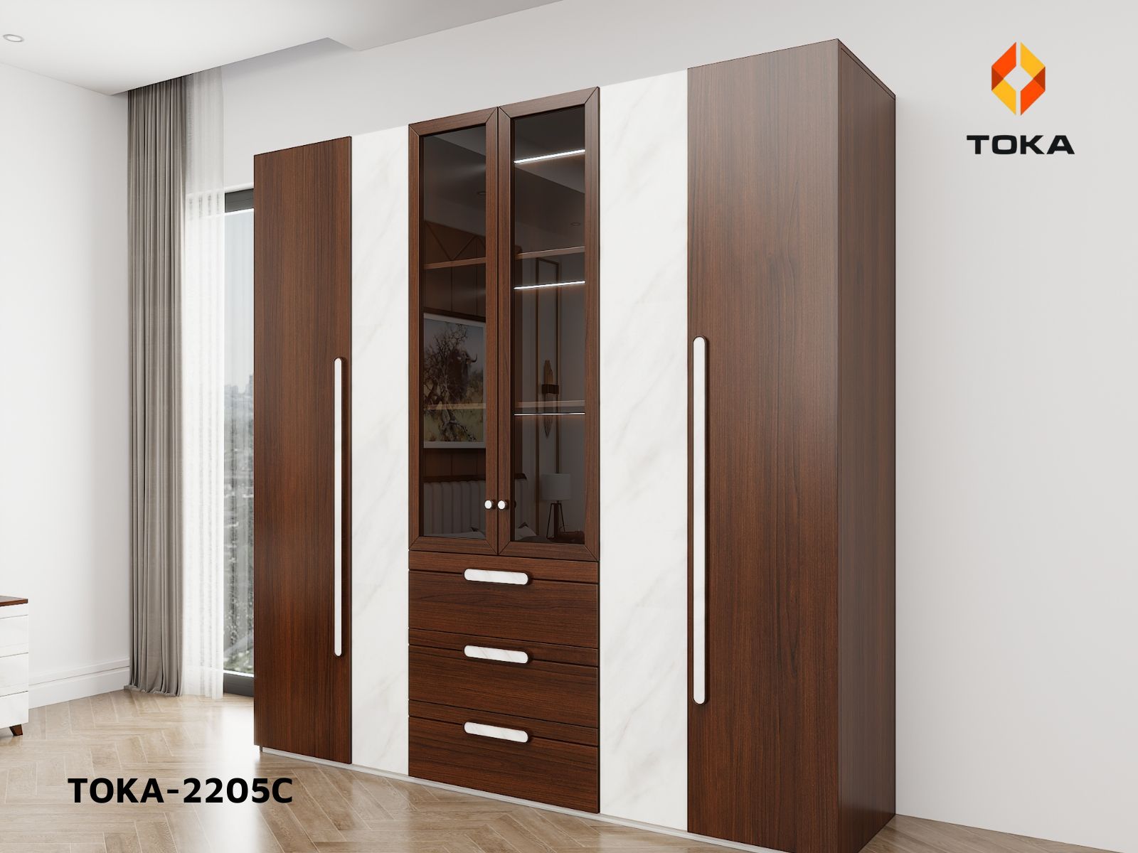 Bộ giường ngủ cao cấp TOKA-2205C