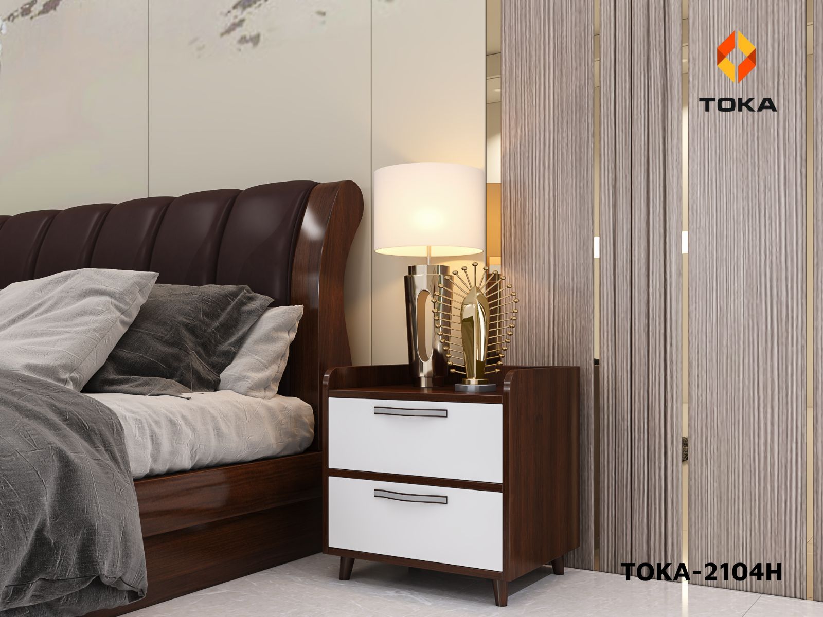 Bộ giường ngủ cao cấp TOKA-2104H