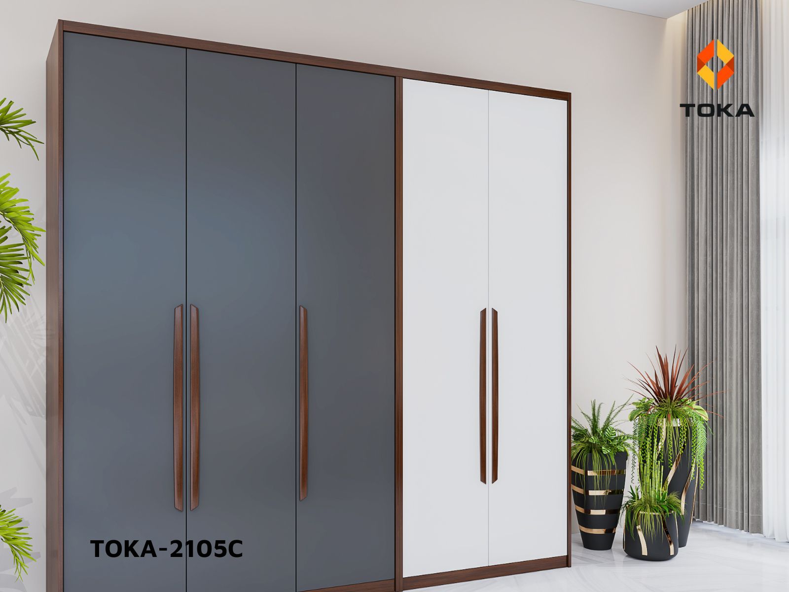 Bộ giường ngủ cao cấp TOKA-2105C