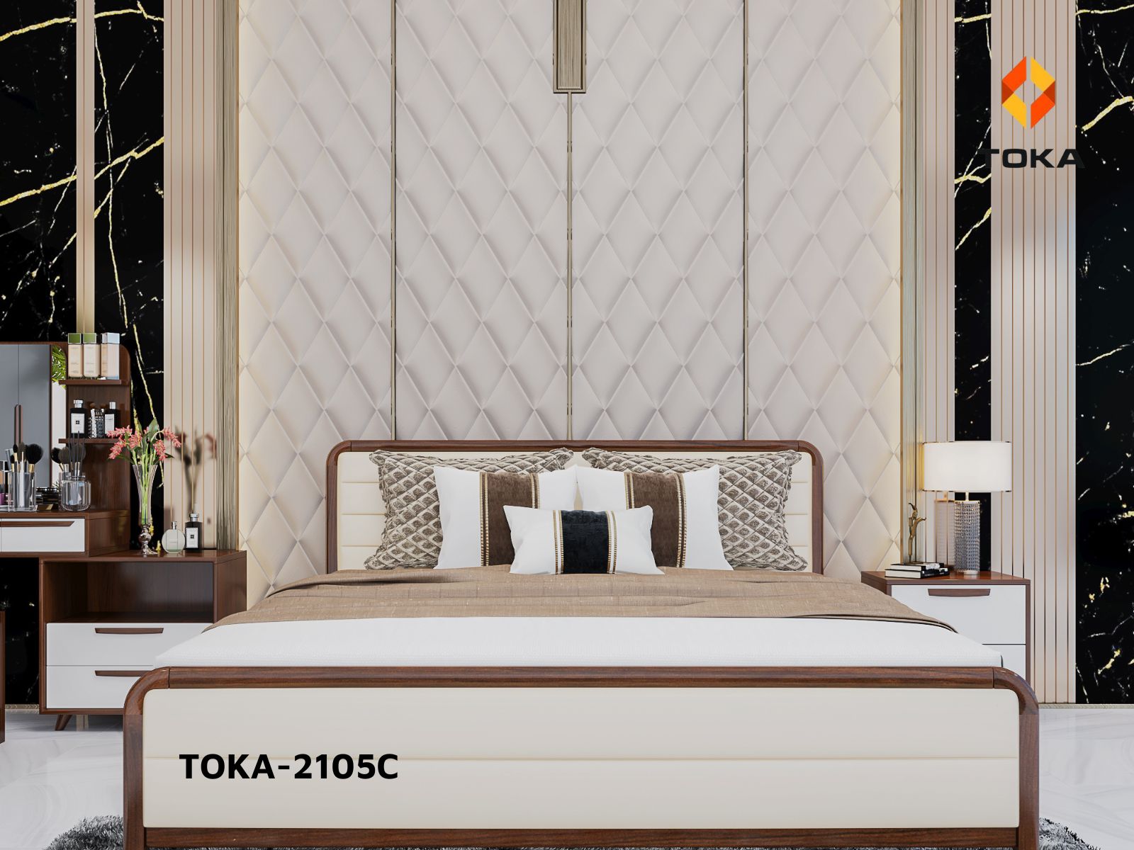Bộ giường ngủ cao cấp TOKA-2105C