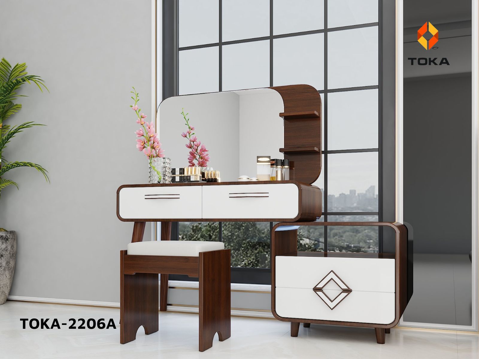 Bộ giường ngủ cao cấp TOKA-2206A