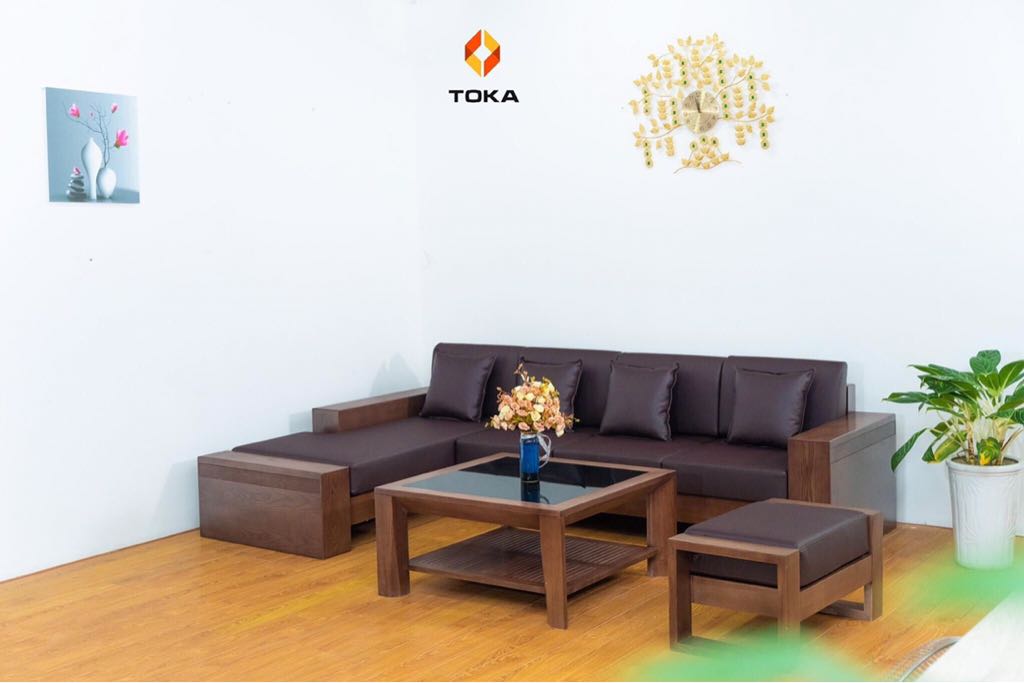 Bộ sofa góc gỗ sồi  GS013