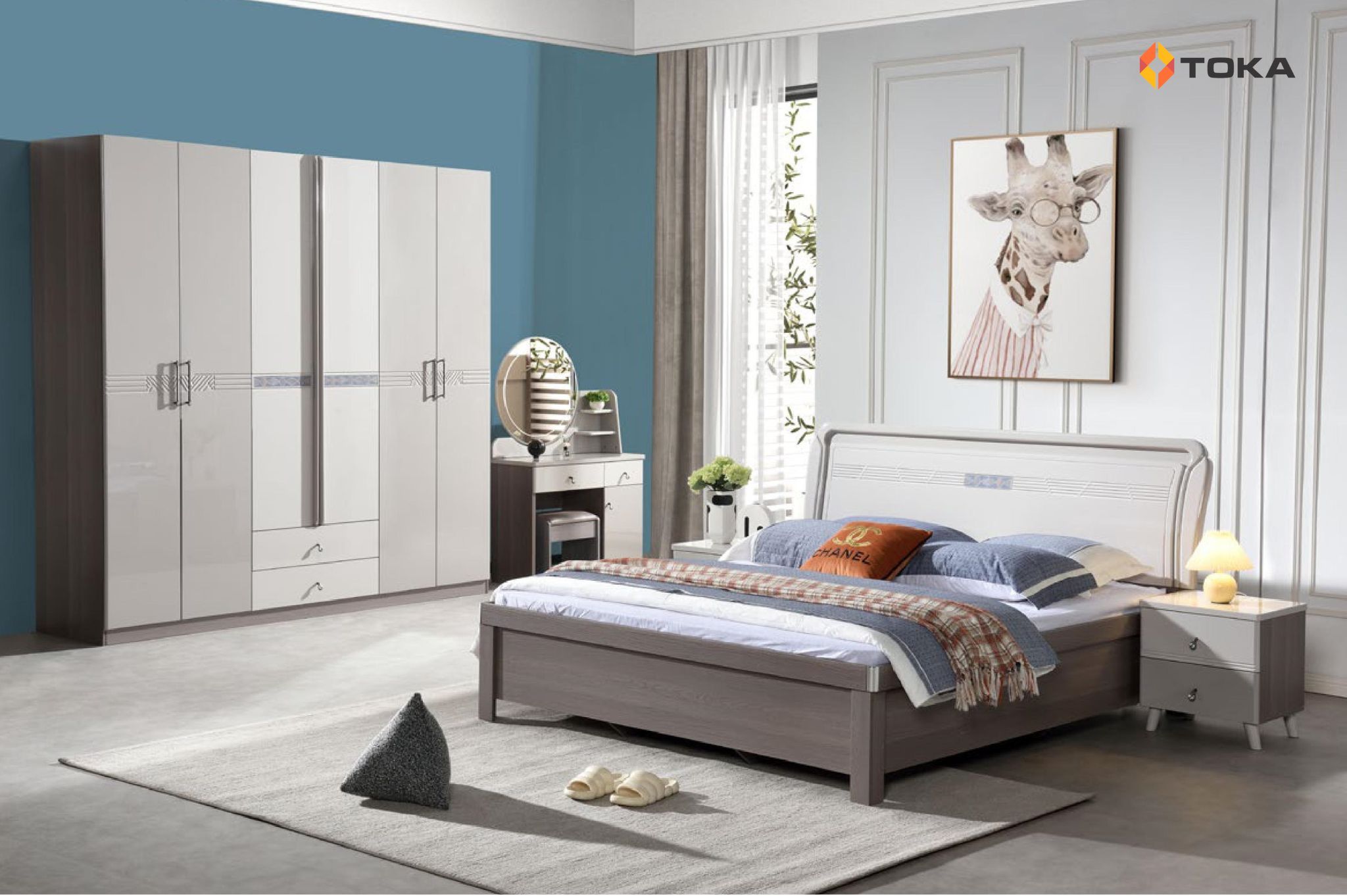 Giường ngủ nhập khẩu A05C