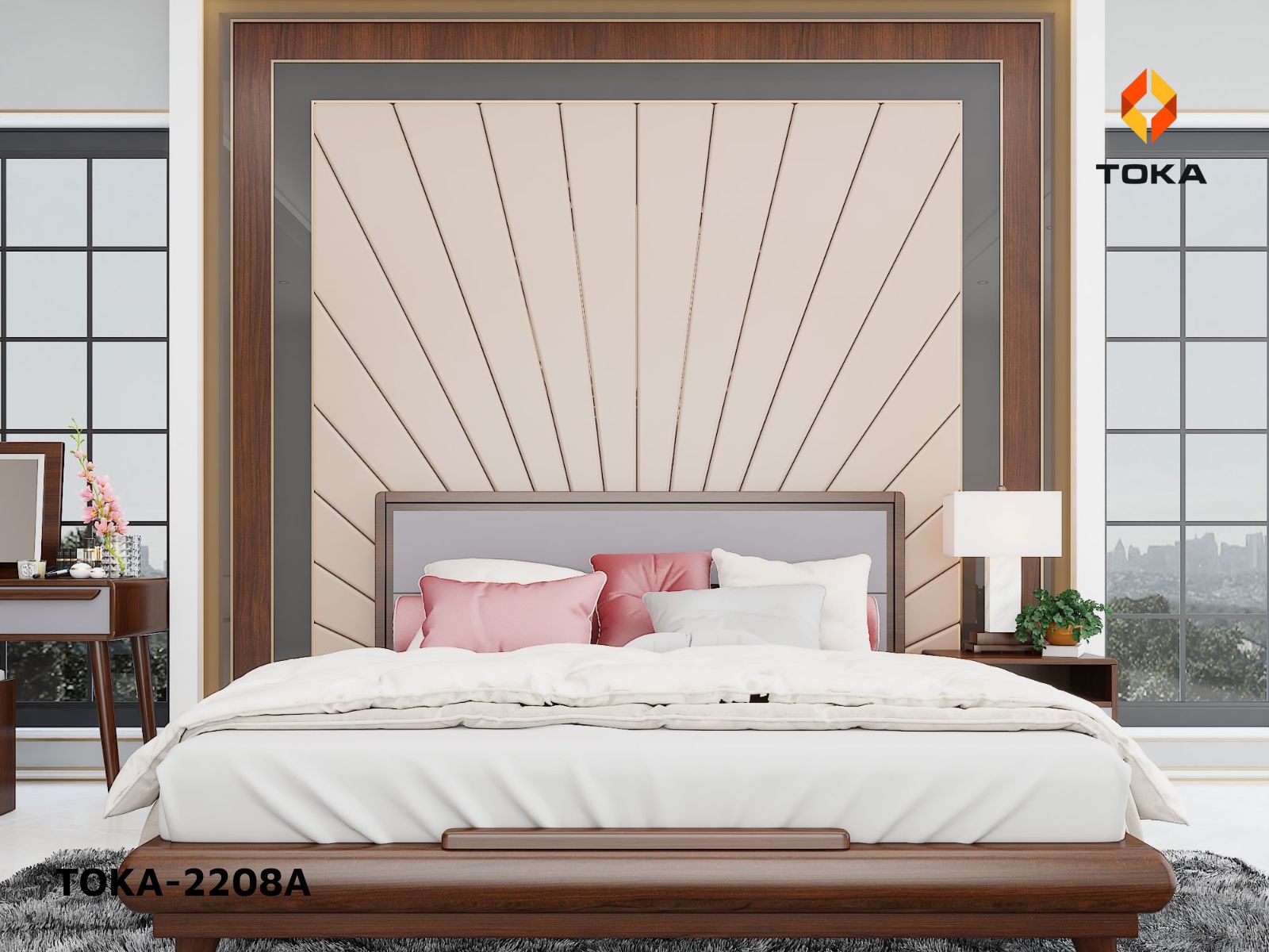 Bộ giường ngủ cao cấp TOKA-2208A