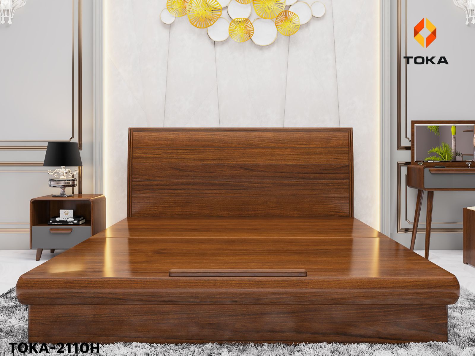 Bộ giường ngủ cao cấp TOKA-2110H