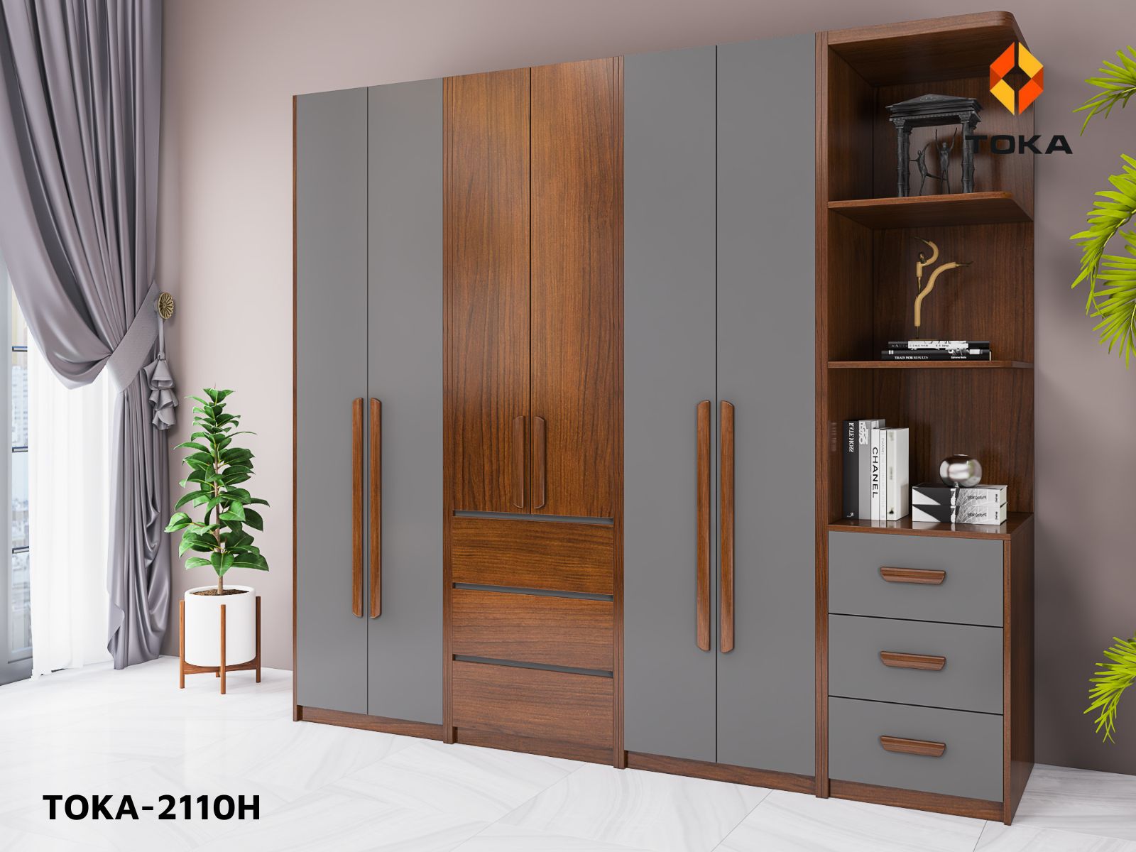 Bộ giường ngủ cao cấp TOKA-2110H