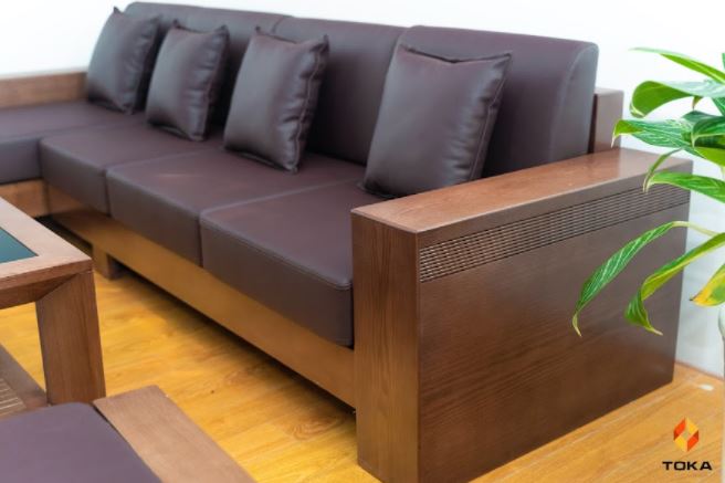 Bộ sofa góc gỗ sồi GS013