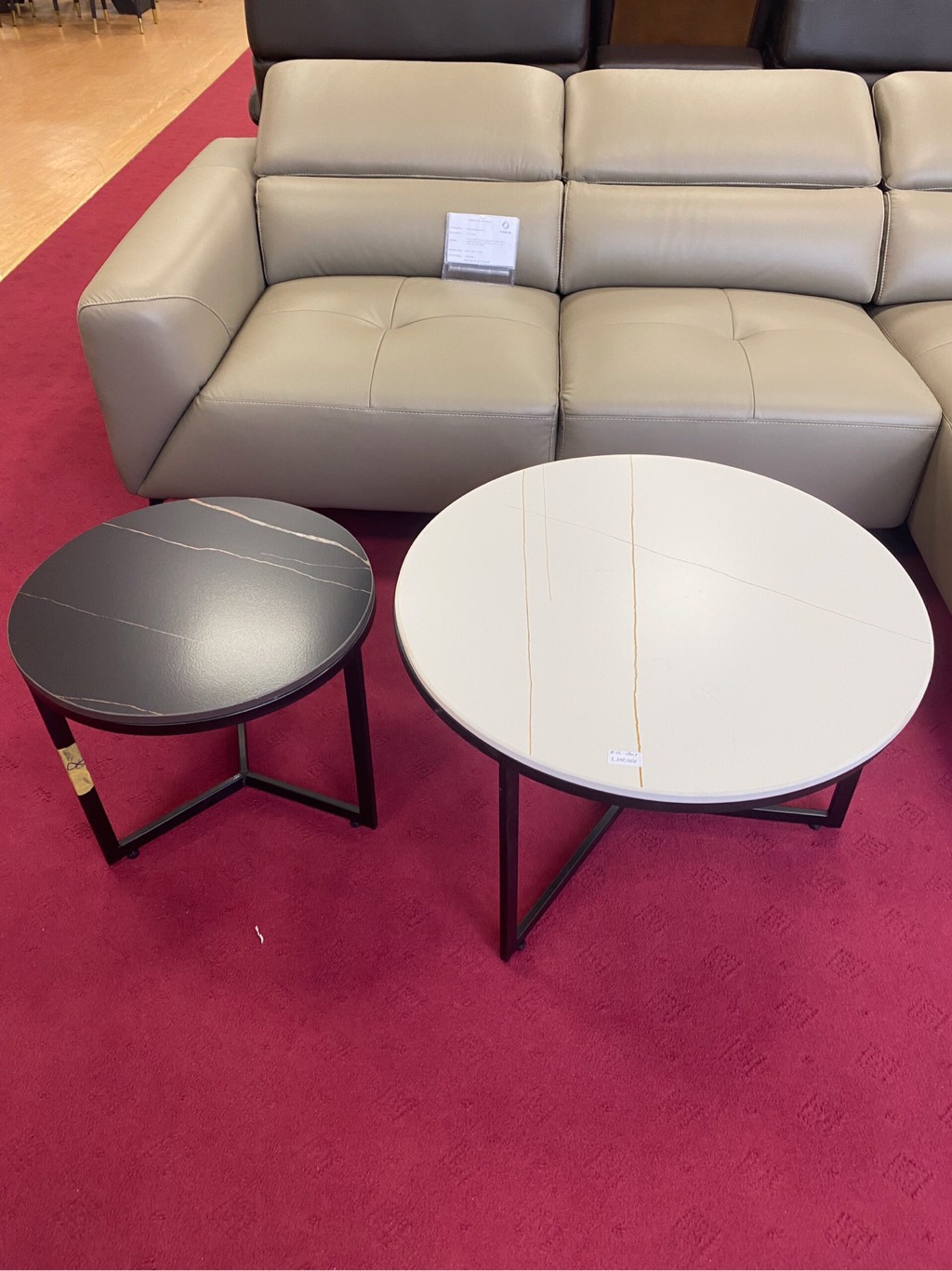 Bàn trà chân Y 2 mặt ceramic