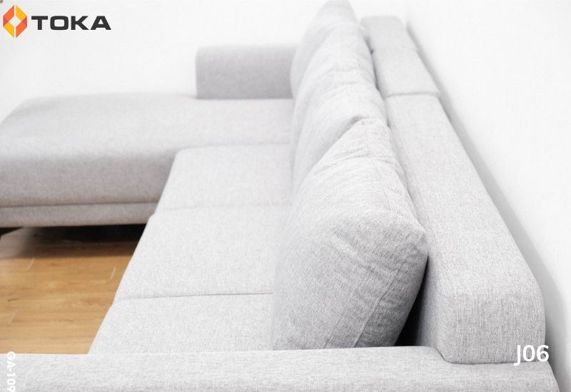 Sofa da nỉ J06 màu be