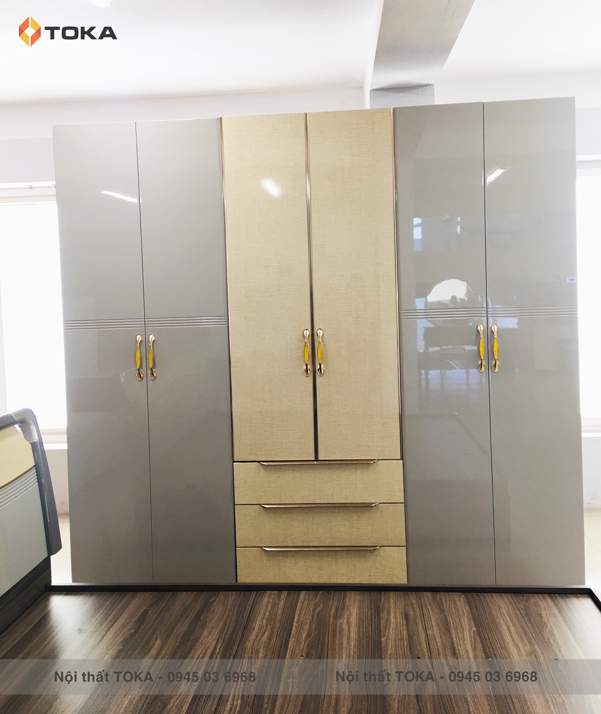 Tủ áo 6 cánh 2266YG