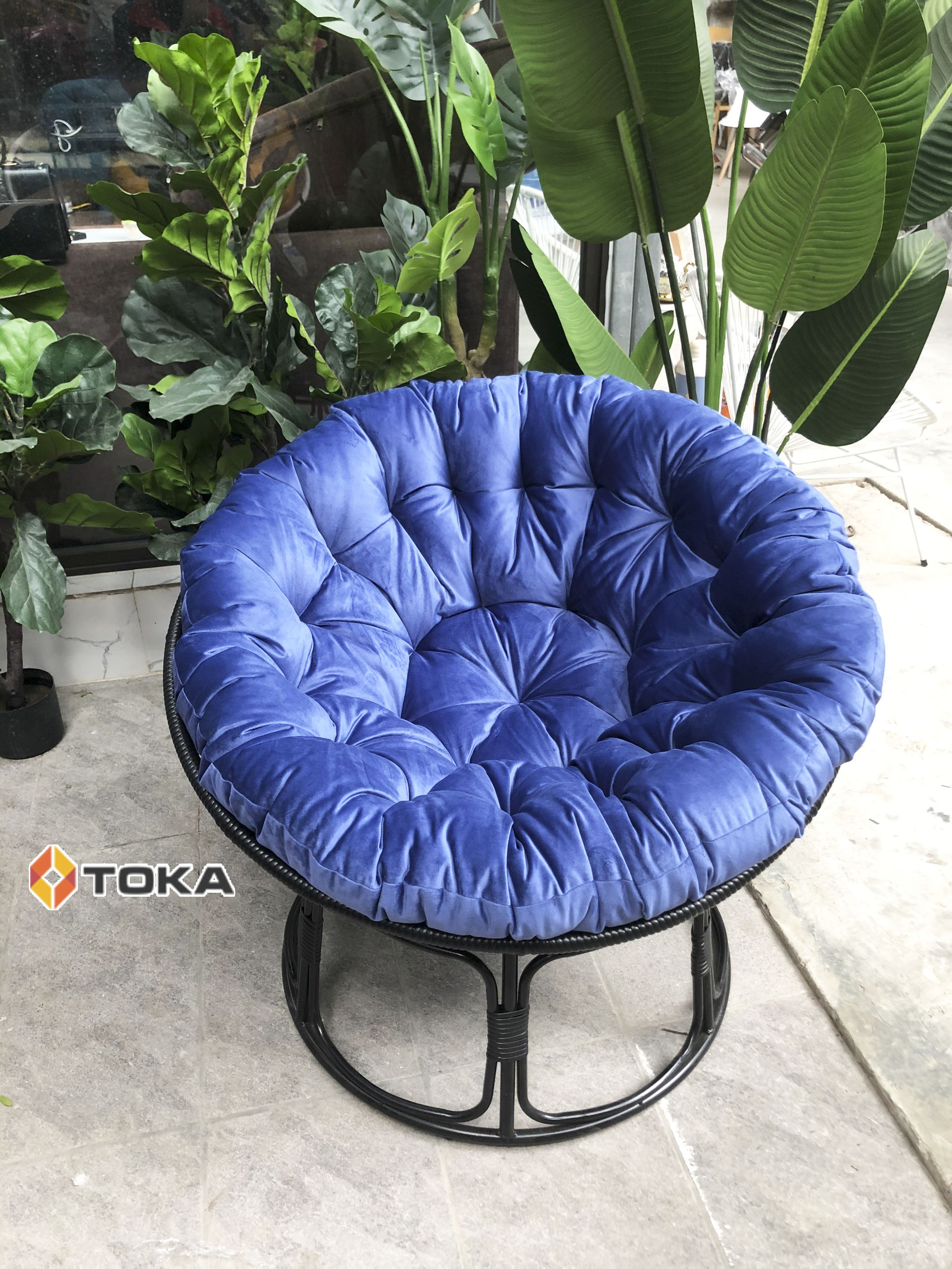 Ghế papasan mây nhựa 1m