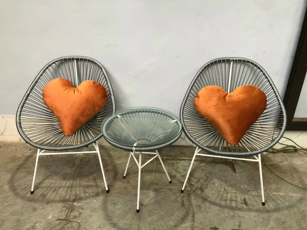 Bộ  bàn ghế dây văng nhựa (nhiều mầu)