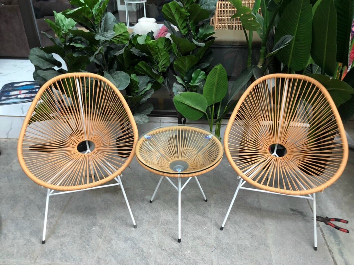 Bộ  bàn ghế dây văng nhựa (nhiều mầu)