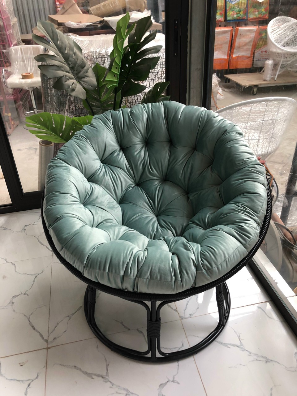 Ghế papasan mây nhựa 1m