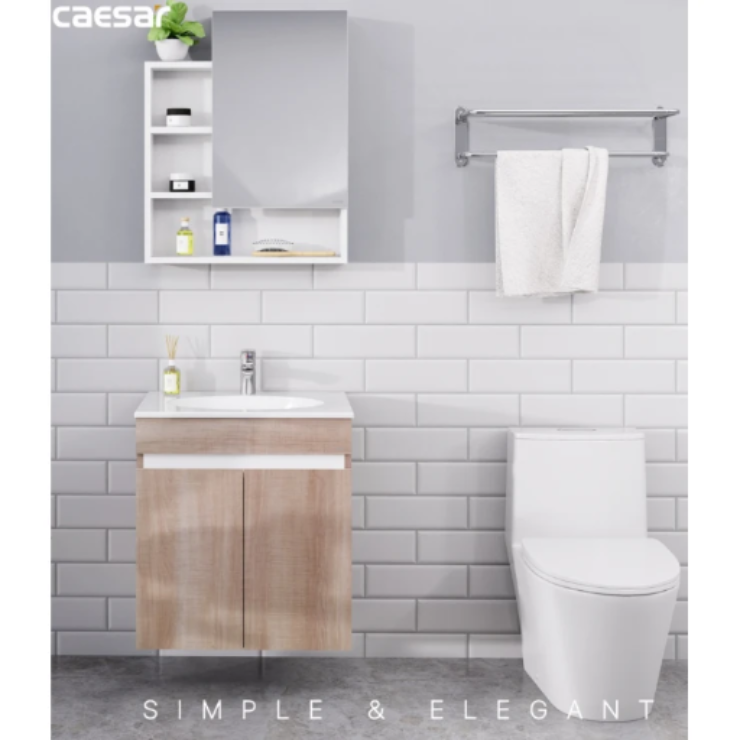 Bộ Tủ Lavabo Caesar LF5024/EH15024AW7V Treo Tường 600x500mm