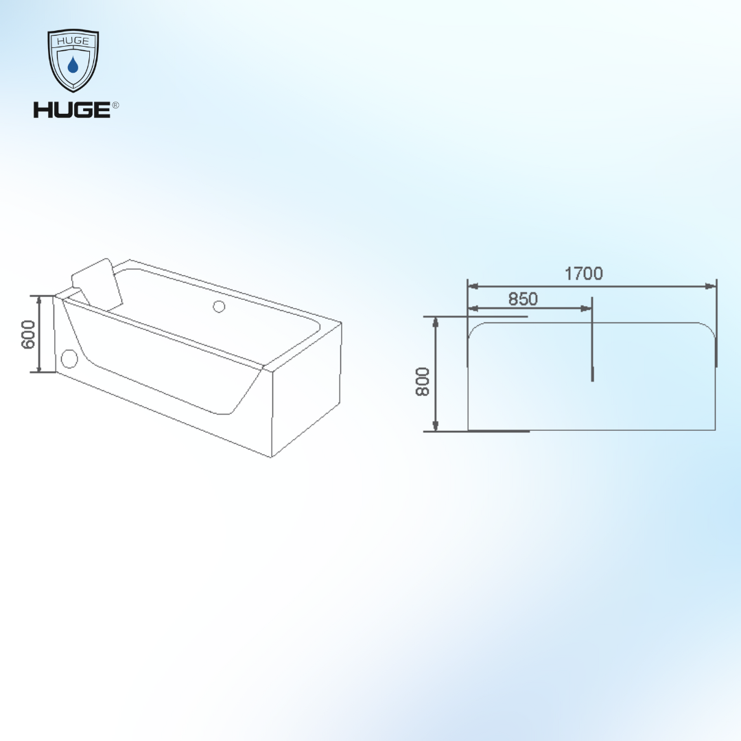 BỒN TẮM MASSAGE HUGE H-BT2306