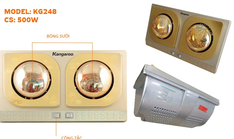 Đèn sưởi nhà tắm Kangaroo KG248