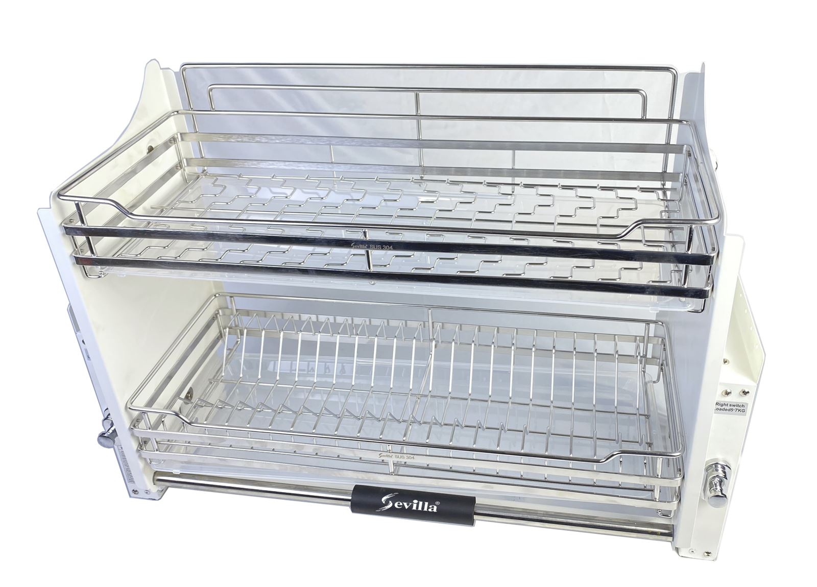 Giá bát đĩa nâng hạ cao cấp Inox 304 SV - SN4