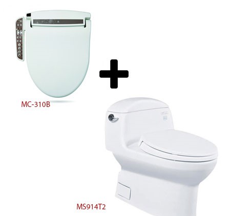 Bồn cầu TOTO MS914T2 + Nắp rửa thông minh Samwon MC-310B