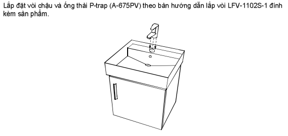 Tủ chậu cabinet phòng tắm Inax CB0504-5QF-B