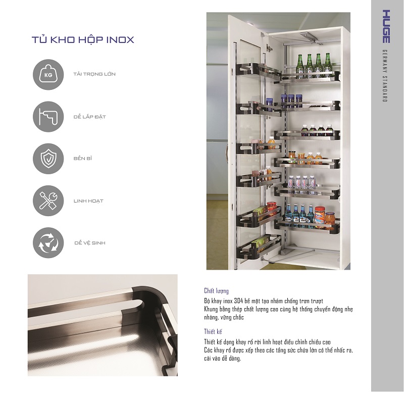 Tủ kho inox304 dạng hộp (H-KM1266)