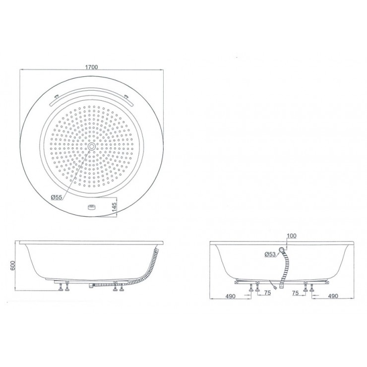 Bồn Tắm TOTO PPY1720HPTE#P/NTP003E Ngọc Trai 1.7M