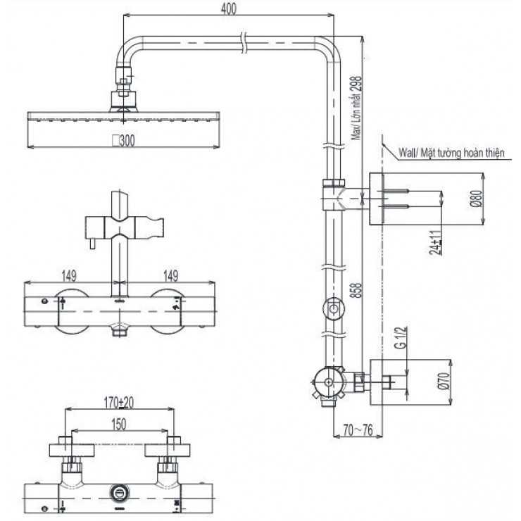 Sen cây nhiệt độ TOTO TBW08406A 