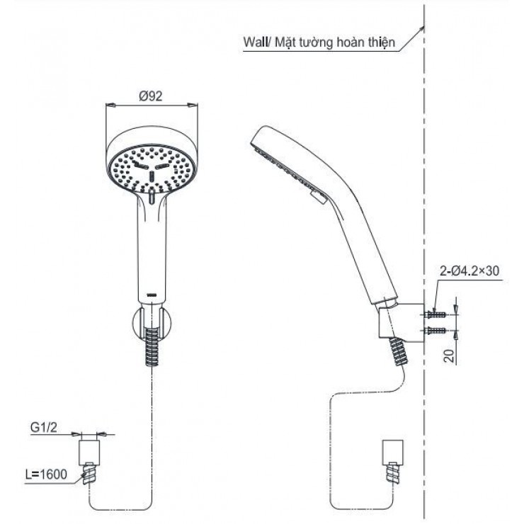 Tay Sen TOTO TBW07012A 3 Chế Độ 90mm