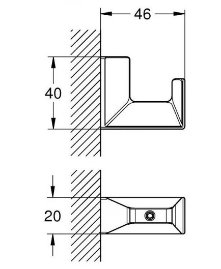 Móc Áo Grohe 40782000 Cube
