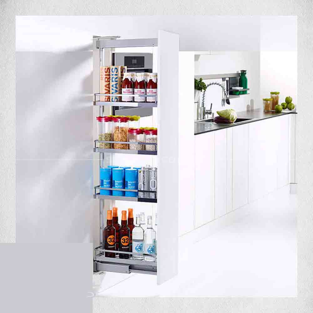 Tủ Đồ Khô 4 Khay Cửa 300mm Hafele Dispensa 90 độ 546.54.611