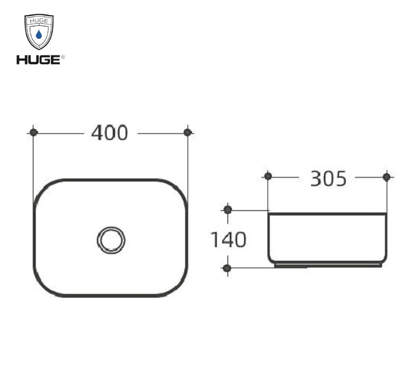 LAVABO ĐẶT BÀN HUGE H-LD1400S