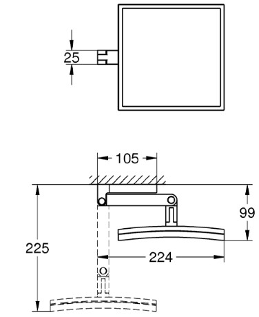 Gương phòng tắm GROHE tráng bạc 40808000