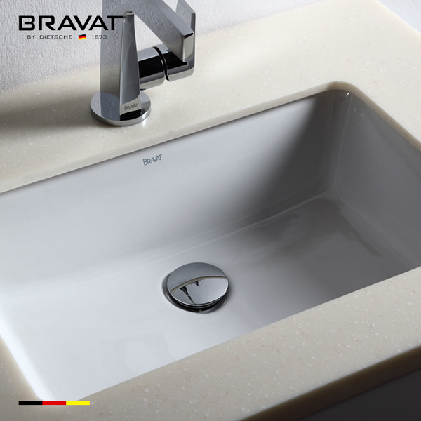 Chậu rửa lavabo Bravat C22171W-ENG âm bàn