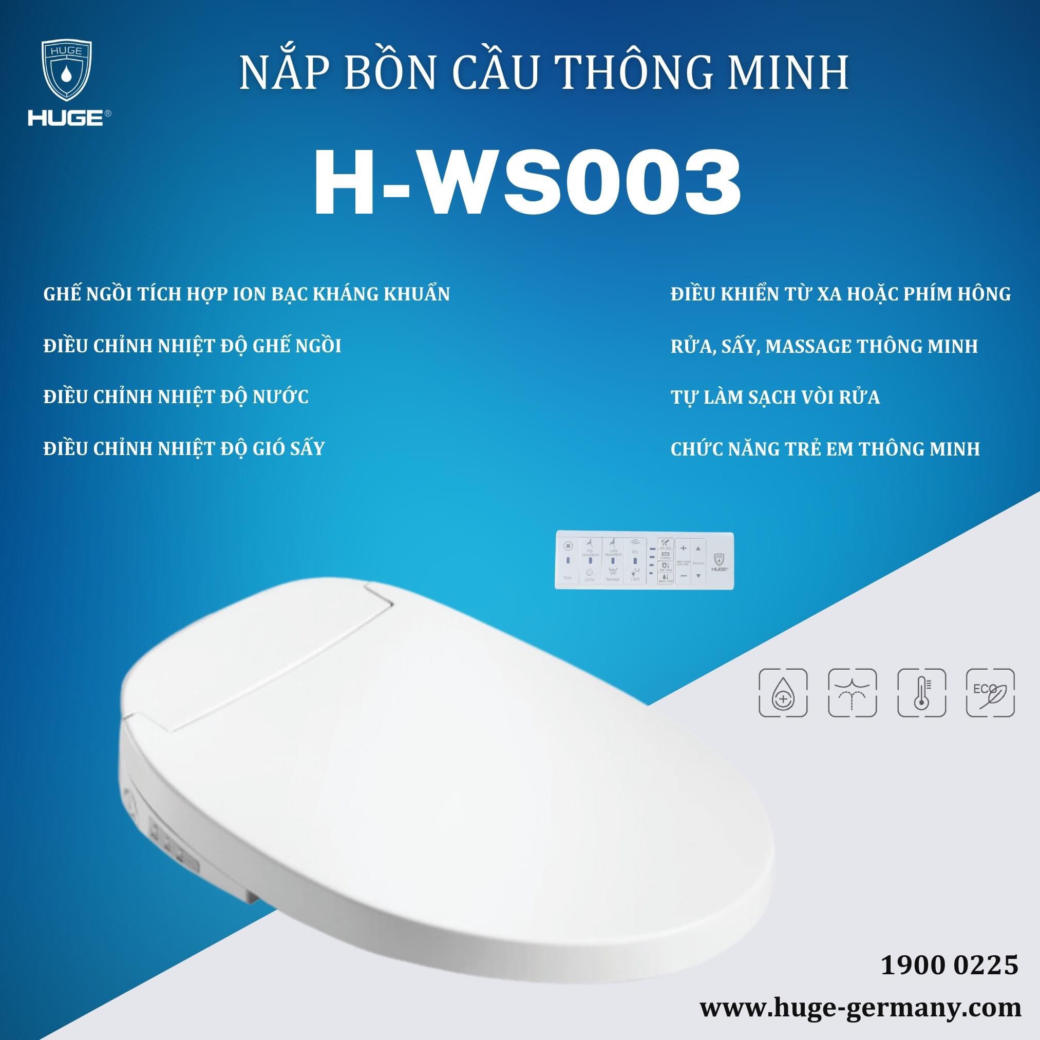 Nắp bồn cầu điện tử Huge H-WS003
