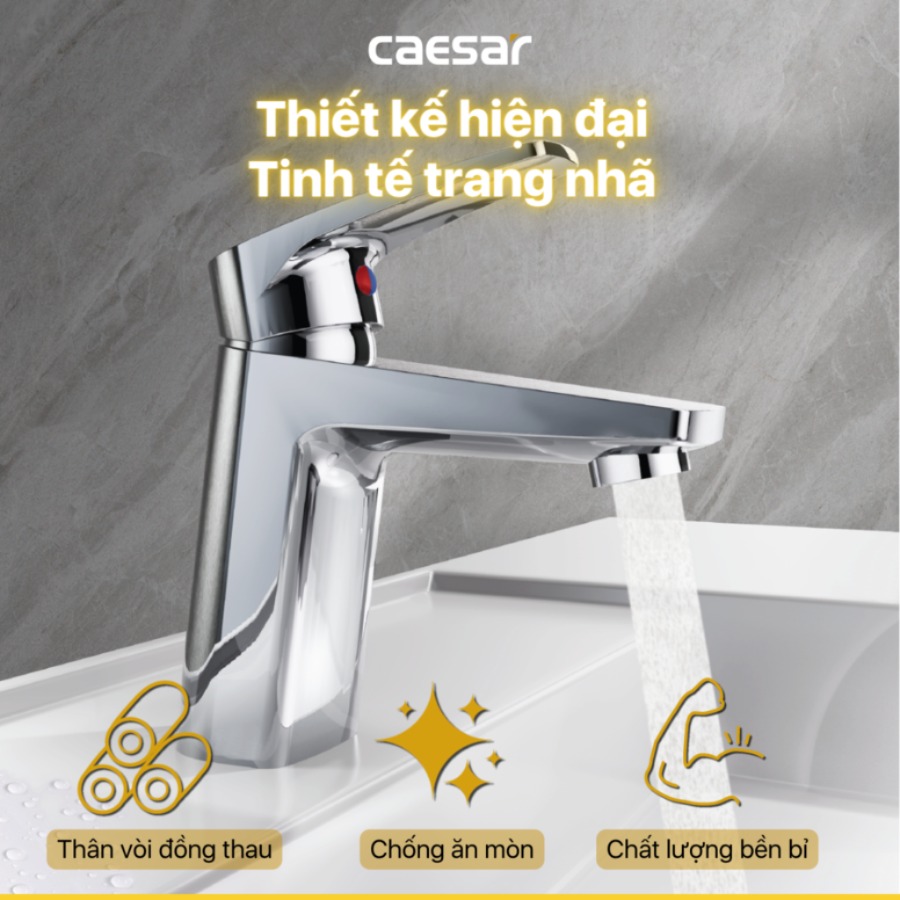 Vòi rửa lavabo Caesar B390CU nóng lạnh