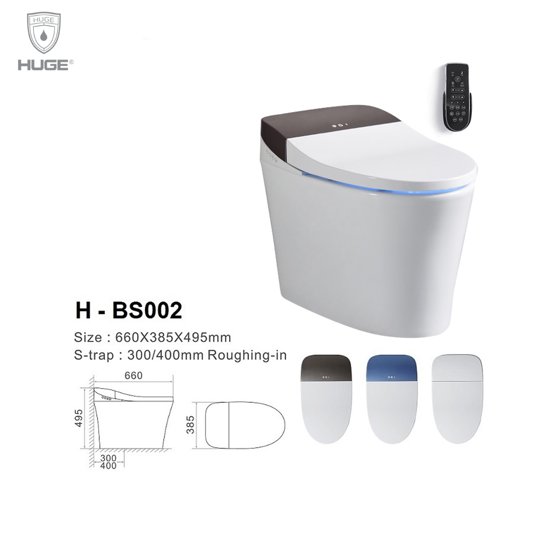 Bồn cầu thông minh toàn phần Huge H-BS002