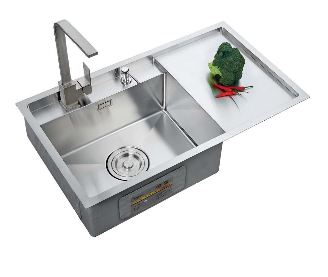 Chậu 1 hố 1 bàn inox 304 T8348