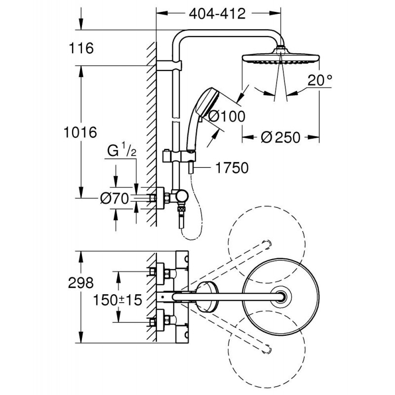 Sen cây nhiệt độ GROHE 26670000