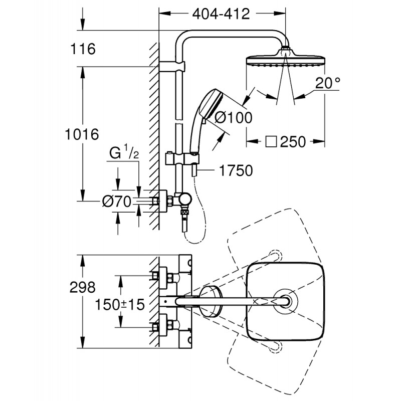Sen cây nhiệt độ GROHE 26689000