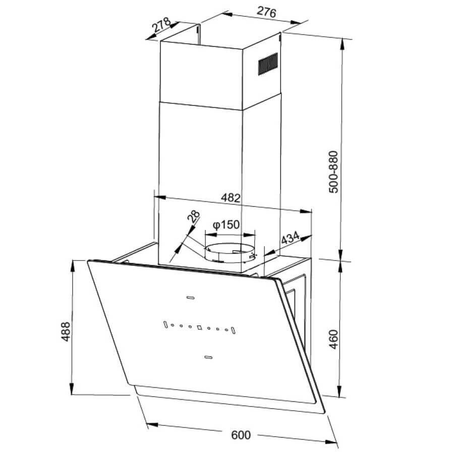 Máy hút mùi MC 60GTC